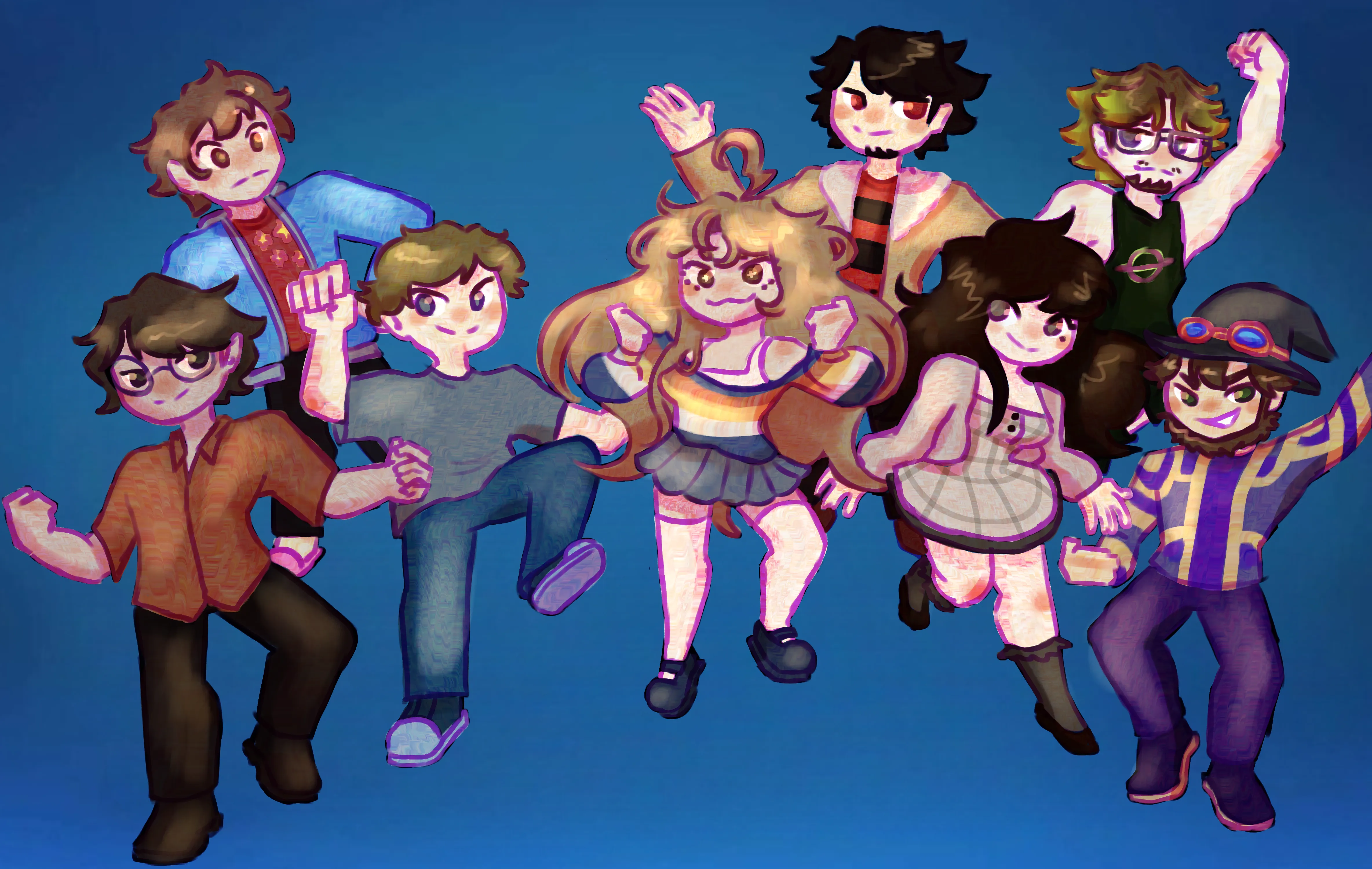 a banner of Geggos and his friends